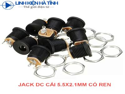 JACK DC 5.5X2.1 CÓ ỐC VẶN JACK DC 5.5X2.1 CÓ ỐC VẶN